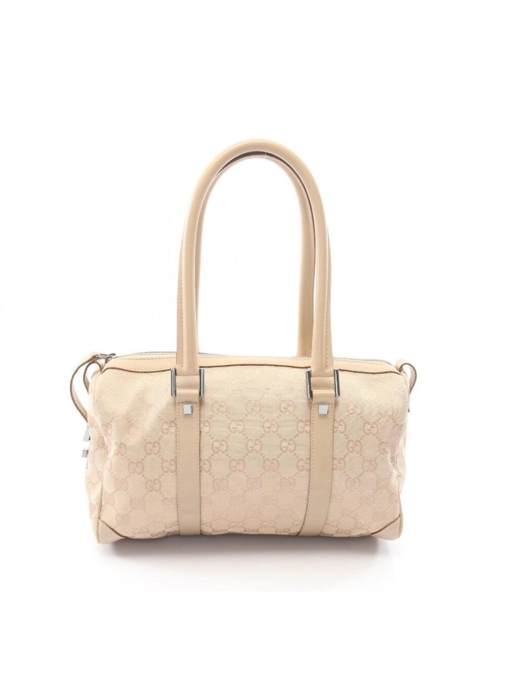Gucci GG Canvas Beige Mini Boston Bag